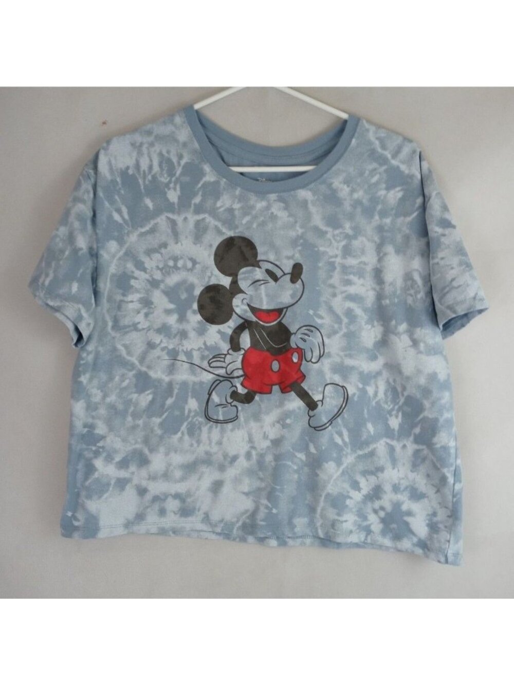Disney Blue & White Tie Dye Mickey Mouse T-Shirt Size 2XL